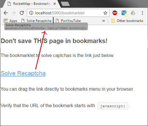 bookmarklet page