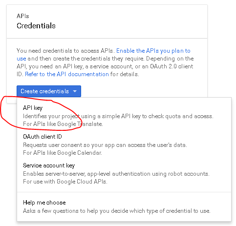 API Browser Key